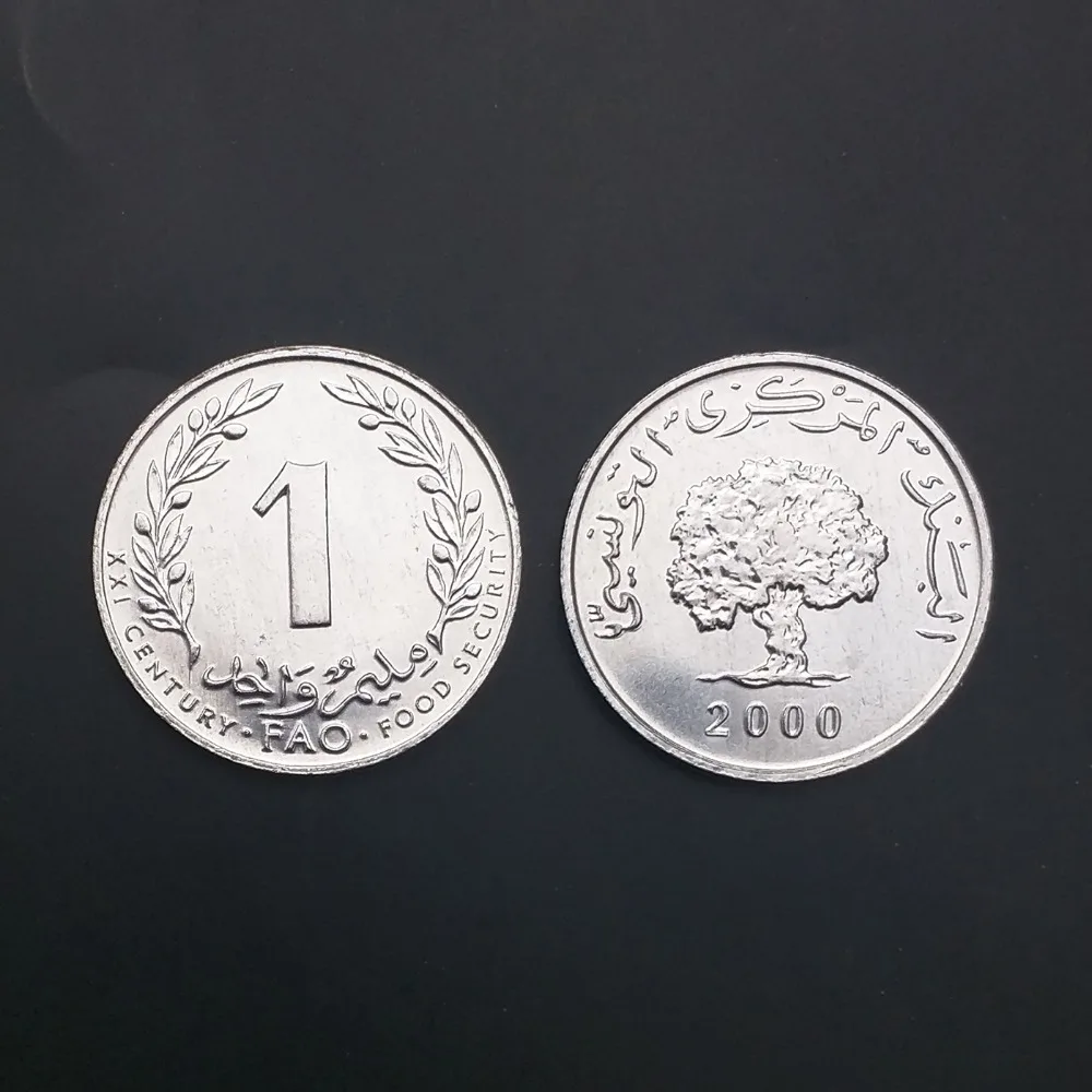 Money of Tunisia 1 Milim KM #349 F.A.O UNC uncircle предметы коллекционирования специальный подарок