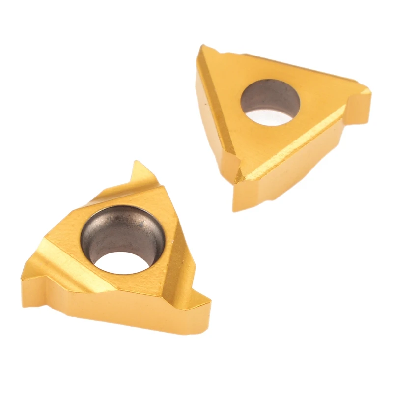 10 шт. / Набор 11Ir A60 Золотой карбид вольфрама вставки для наружной нарезки на токарном станке с ЧПУ и боринг-бар.