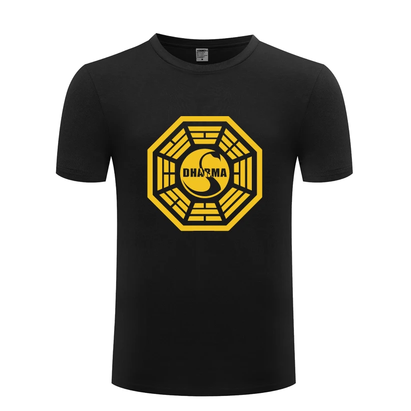 Dharma Initiative Swan Logo Lost Мужская футболка 2018 новая хлопковая Повседневная с коротким