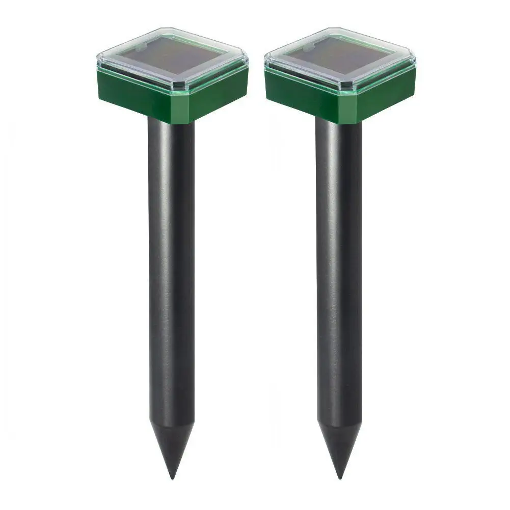 2 Pieces Solar Sonic Mole Repellent Vole Deterrent Chaser Spike | Дом и сад