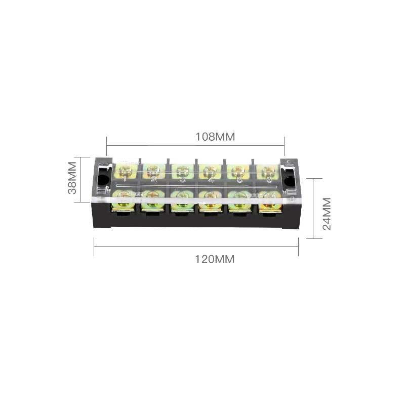 LEORY 600 V 45A 6 позиционный клеммный блок Защитная полоска двухрядный домкрат