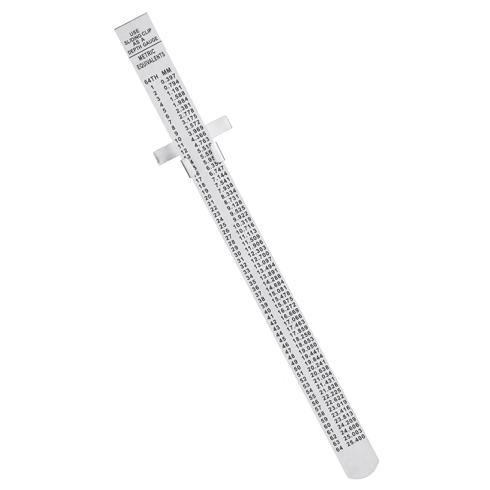 6 Inch 0-150mm Stainless Steel Gauge Standard Rule Scale Depth Length Marking Measuring Tool with Detachable Clip | Инструменты