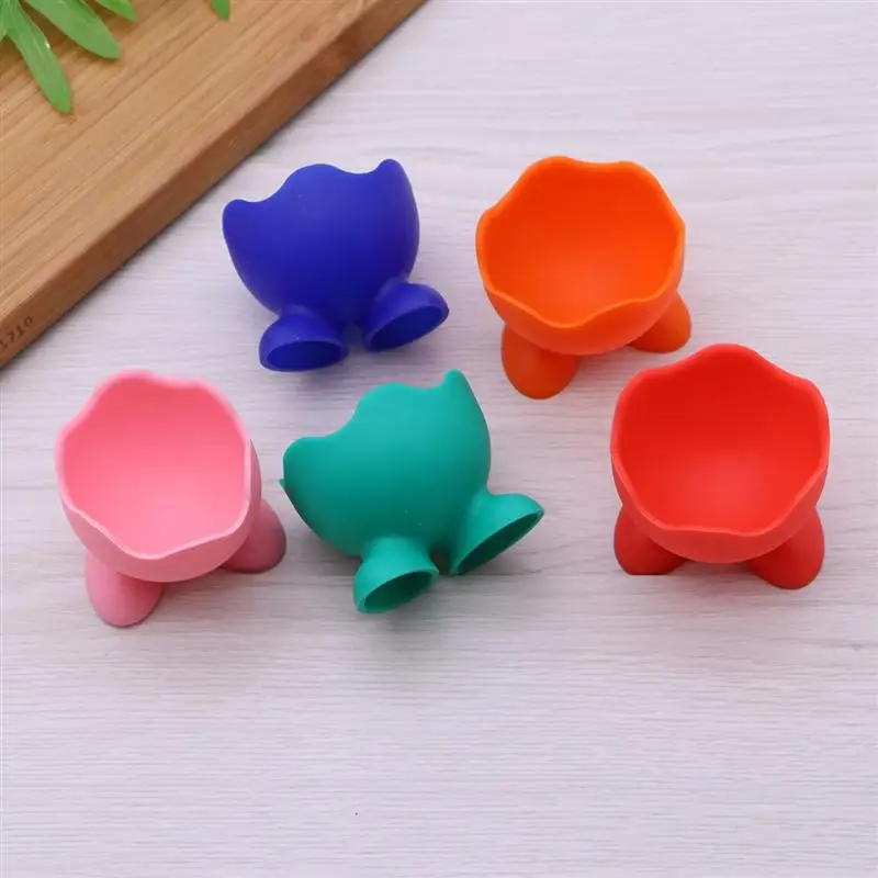 Силиконовые подстаканники для яиц 5 шт. вареные (случайный цвет) | Дом и сад