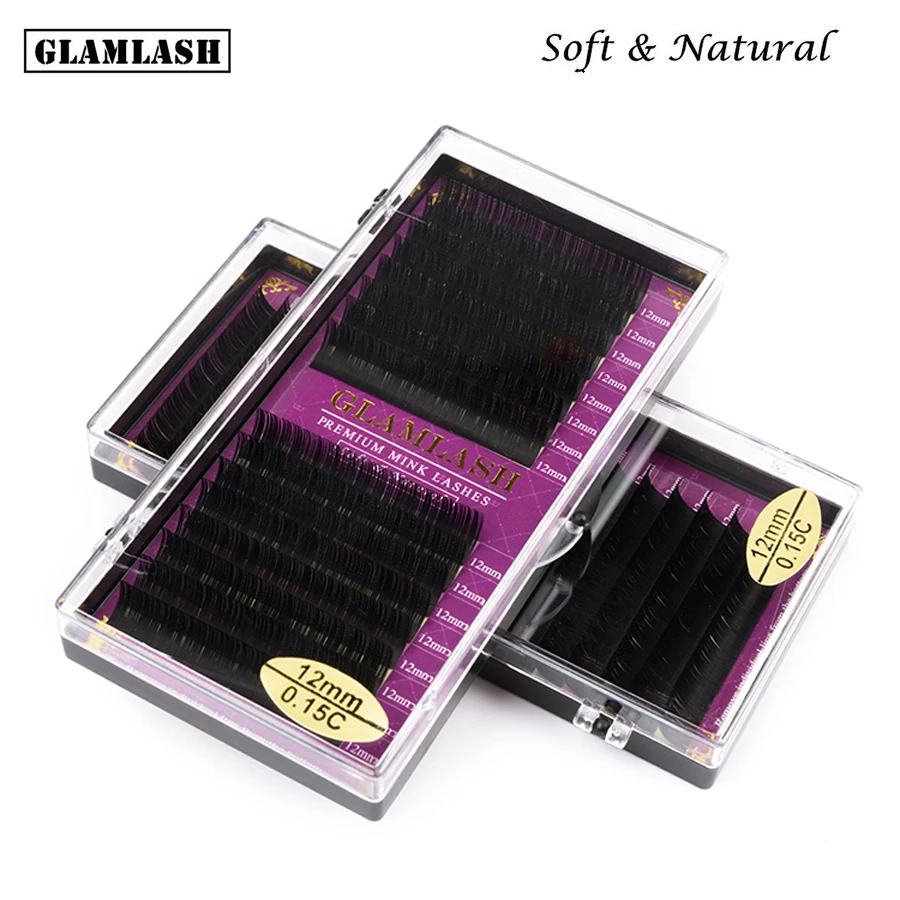 Ресницы GLAMLASH 16 рядов/коробка Мягкие Накладные ресницы из искусственной норки