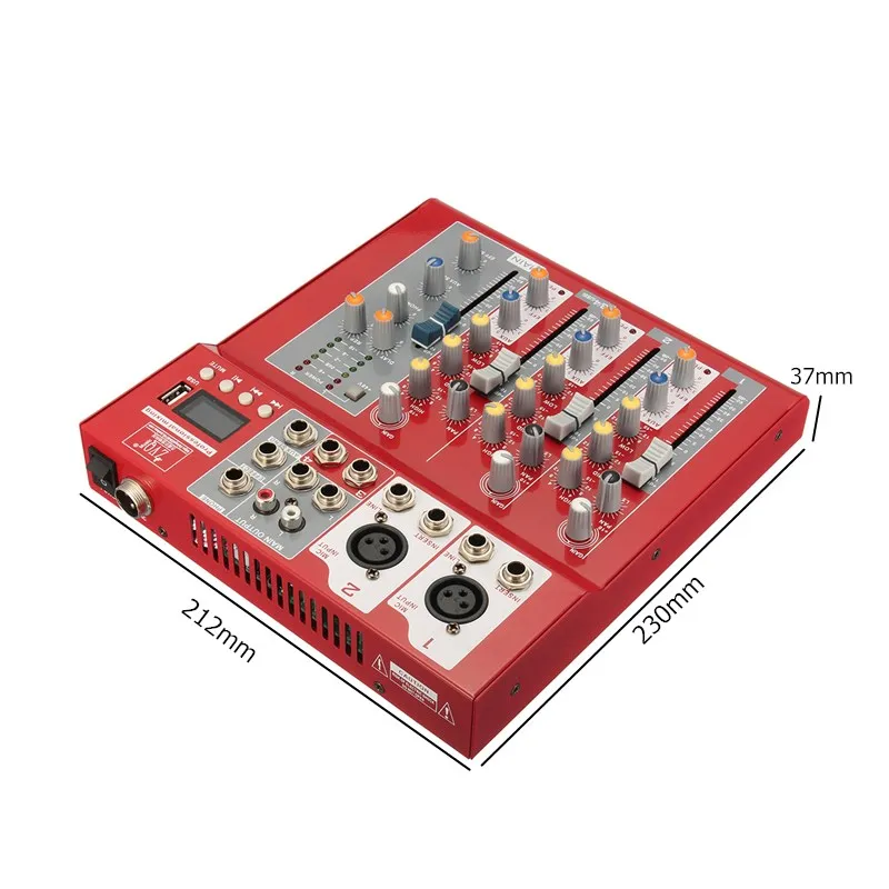 LEROY Mini 4 канала Запись звук DJ 48В микшерный пульт Bluetooth аудио с USB цифровой звуковая