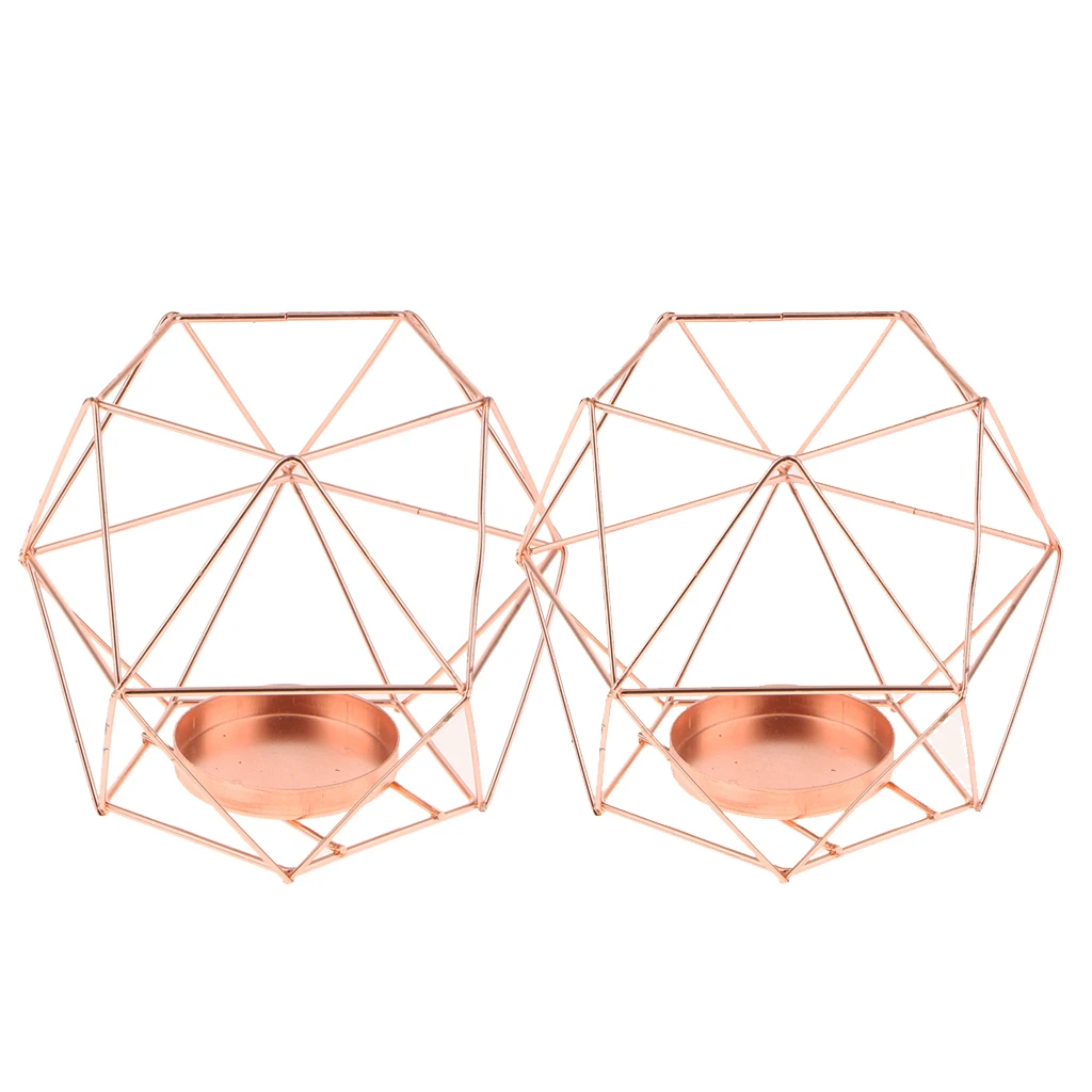 2 шт. 3D геометрические подсвечники для чайного освещения подставки столбов