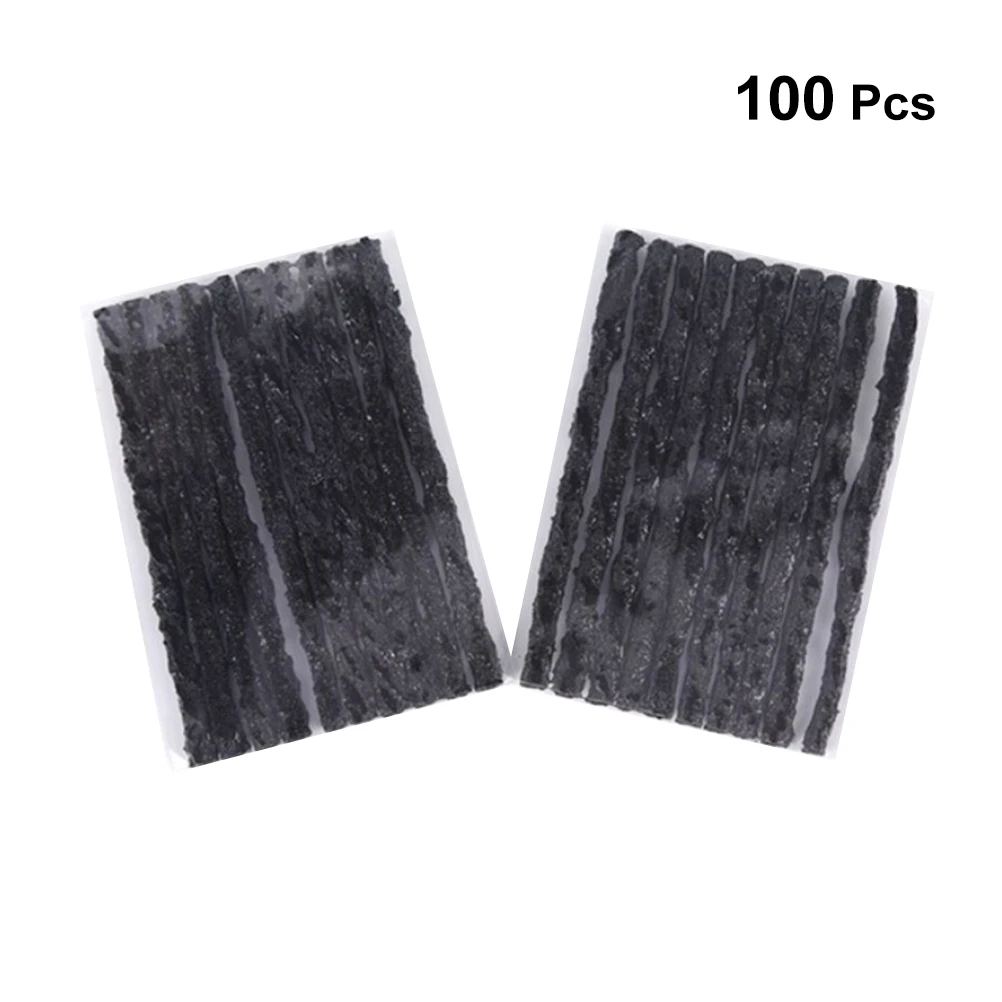 100pcs Car Tubeless Tire Seal Strip Wear Resistance Repairing Rubber Strips Vacuum Wheels Repair Tools Puncture Tape | Автомобили и