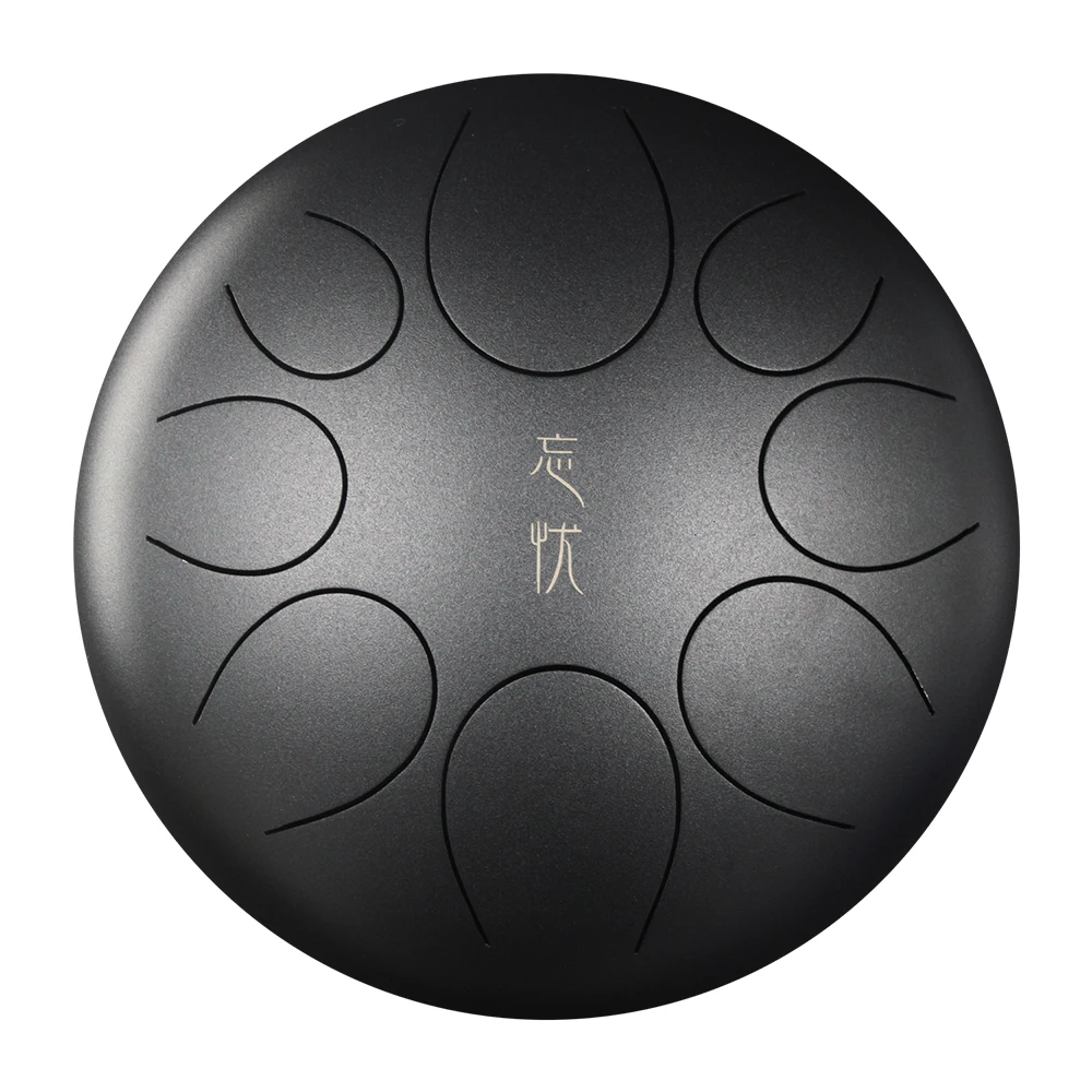 

12-дюймовый стальной барабан для языка ручной барабан 8 тонный ударный инструмент с барабаном молотки сумка для переноски блокноты палочки