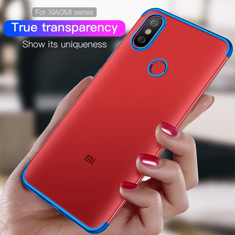 Plating Soft TPU Phone Cases For Xiaomi Redmi note 5 6 6Pro 6A 4Pro note5 Pro S2 5A Pocophone F1 MAX3 8 8SE 6X mix2S |