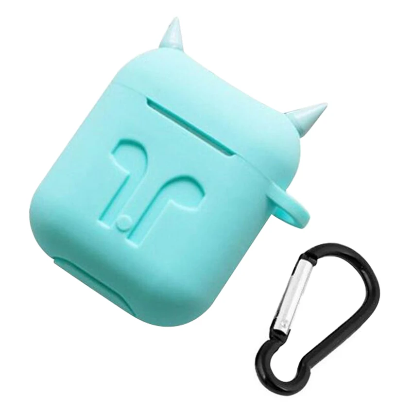 Demon мультфильм мягкий силиконовый bluetooth наушники чехол для Apple AirPods ультра тонкий