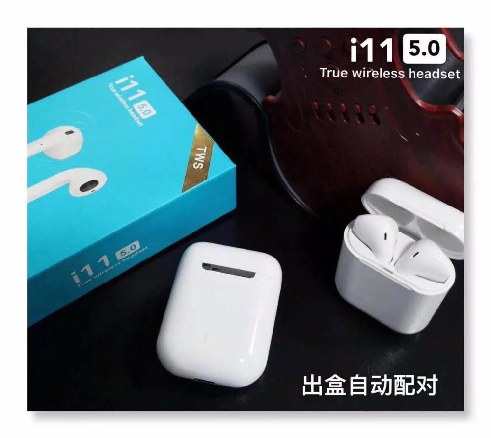 Беспроводная гарнитура i11 Bluetooth Tws 5 0 зарядка сенсорный бинауральный спортивный