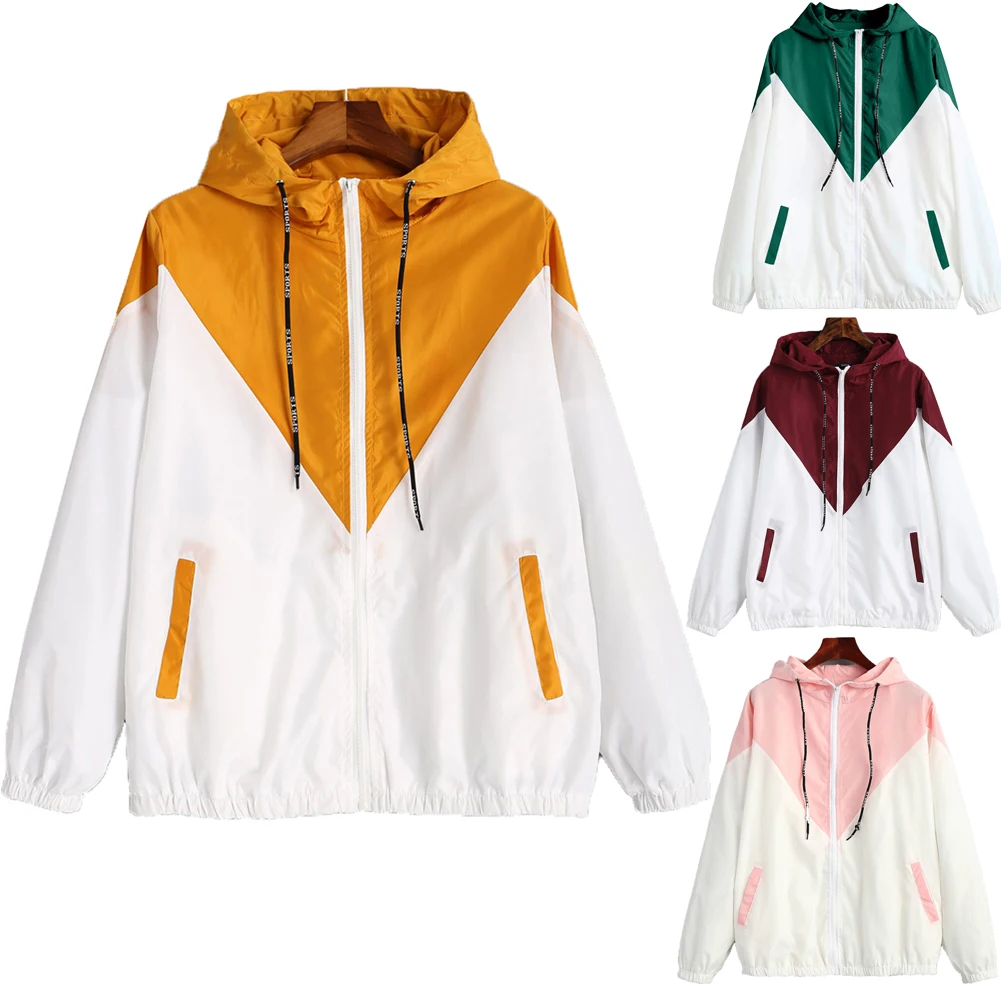 

New 2019 Women Long Sleeve Casual Hood Zip Up Jacket Coat Sweatshirt Tracksuit Outwear