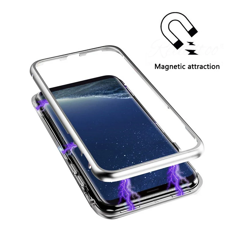 For xiaomi 9 redmi note 7 6 pro phone cases luxury magnetic adsorption metal flip frame bumper case on the note7 note6 |