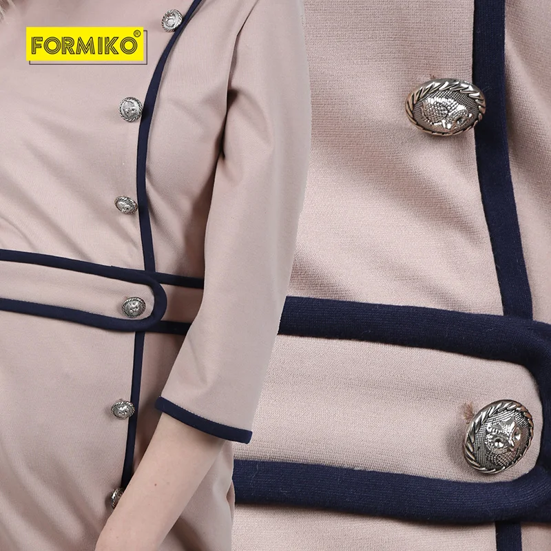 Formiko 2019 Женское элегантное ретро А силуэт платье. Офисное платье с завышенной