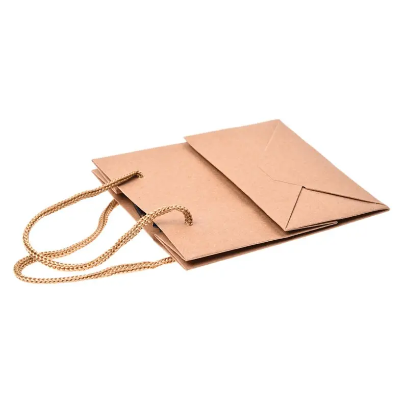 10pcs Paper Gift Jewelry Party Bag Food Carrier Bags - Brown | Дом и сад
