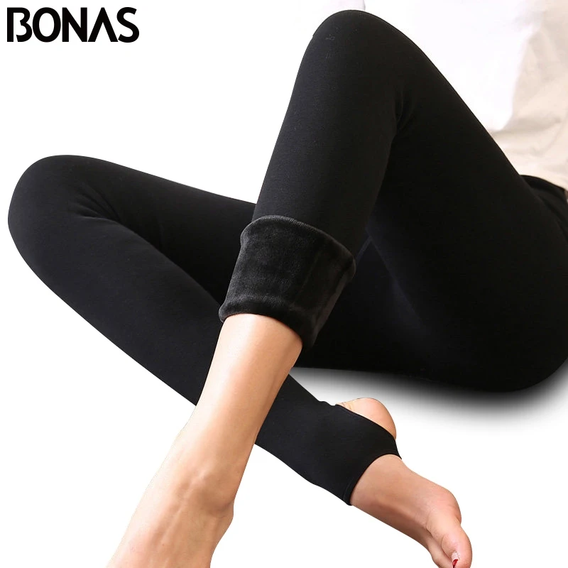 BONAS 2pcs Get FREE Thin Tights Super Elastic Velvet Pantyhose Tights Women Autumn Winter Warm Tights Female Stretchy Pantyhose