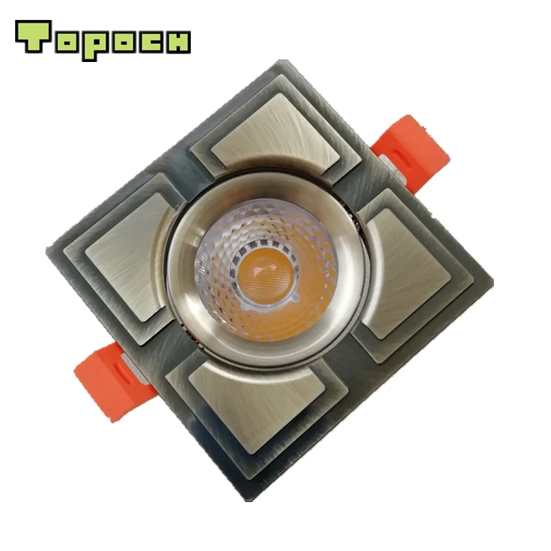 

Topoch LED Downlight Recessed 4-Pack Bronze/Golden 7W COB CNC Machining Aluminum Spring Clips Mount AC100-240V Interior Lighting