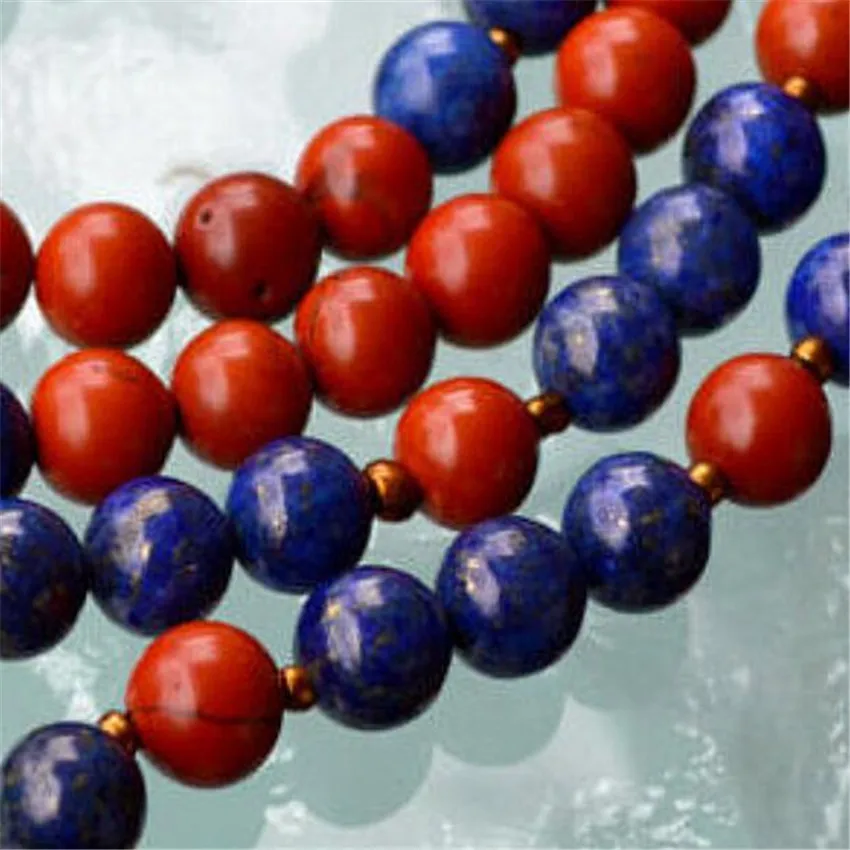 8 мм Lapis Lazuli Rhodochrosite 108 колье недорогое Исцеление натуральная Йога ручная работа