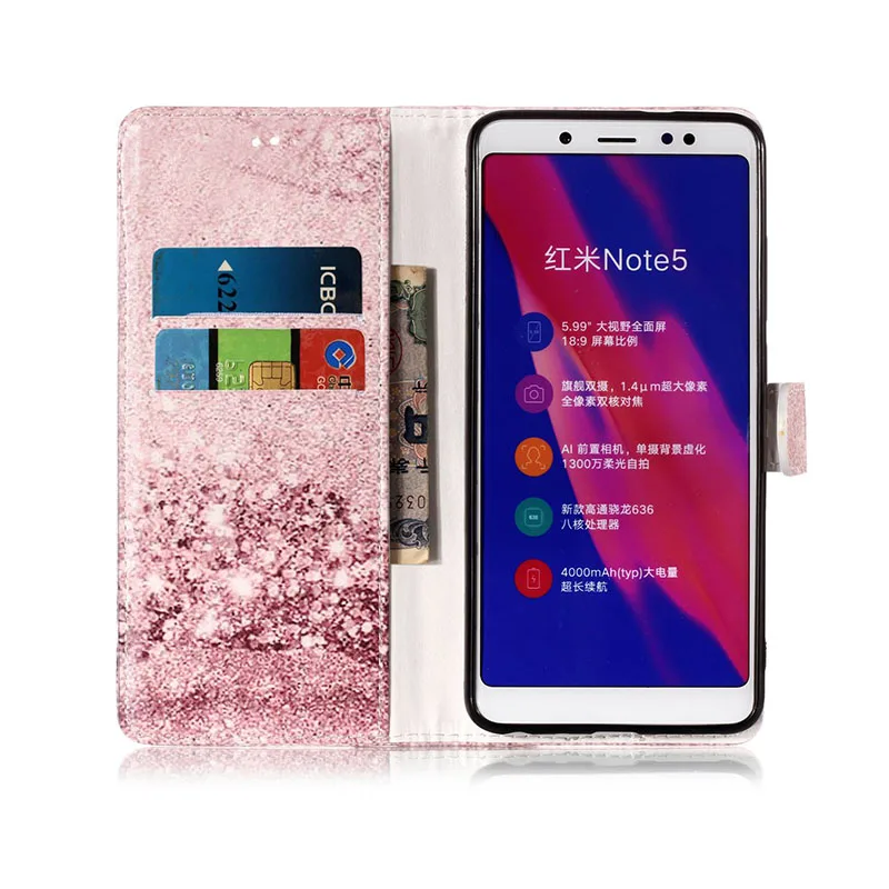 Высококачественный кожаный чехол-книжка с подставкой для Xiaomi Redmi Note 5 чехлы