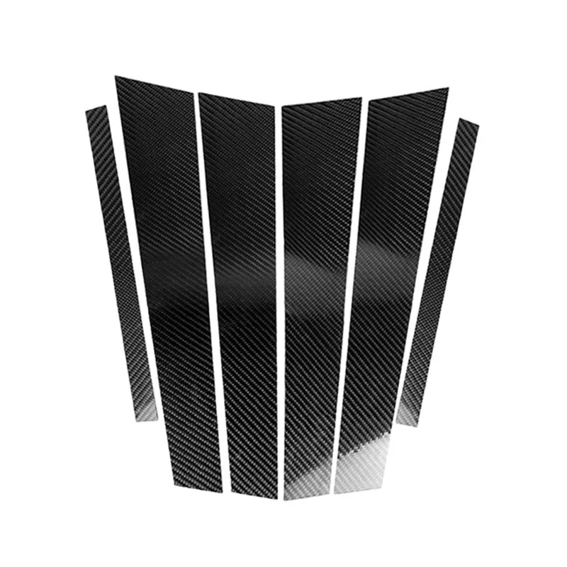 6 шт./компл. черный карбоновое окно автомобиля b столбы литья отделка Авто