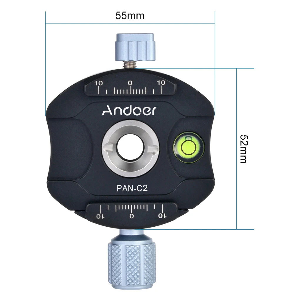 Andoer PAN C3 RES панорамная головка штатива Зажим адаптер из алюминиевого сплава с
