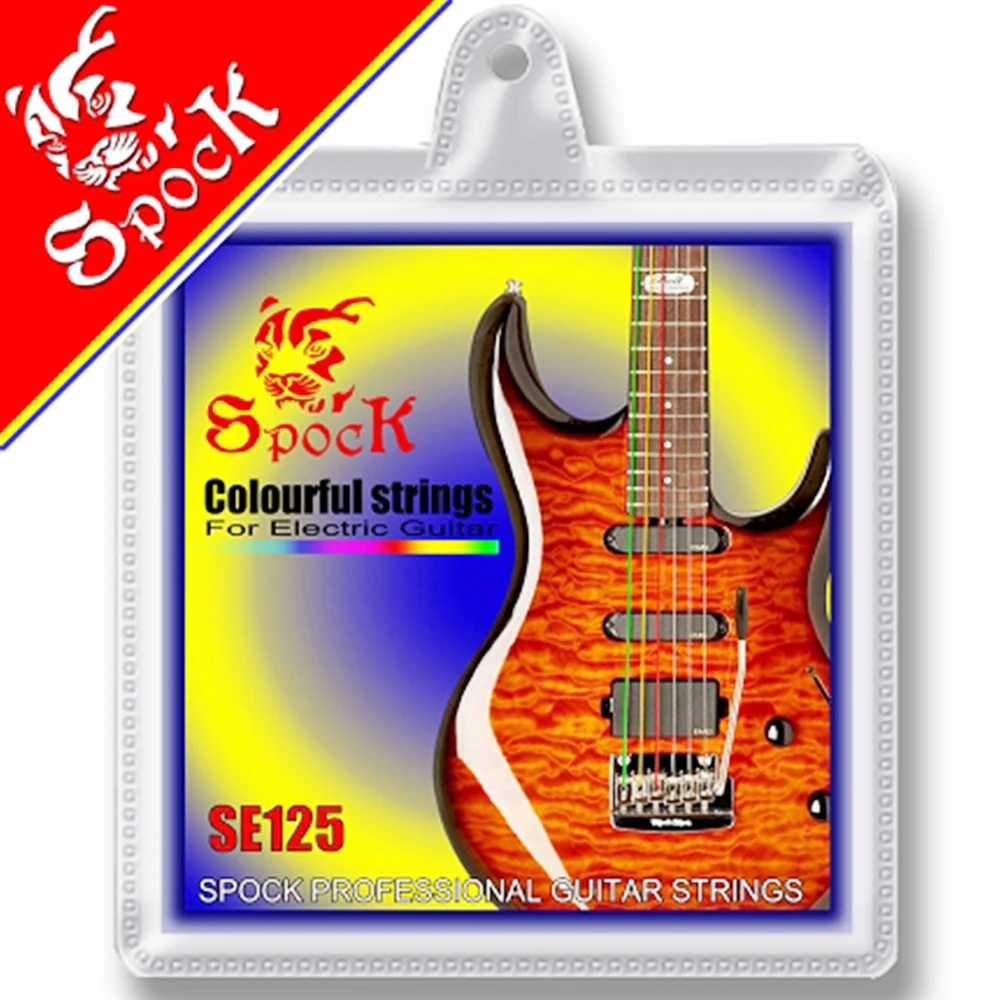 

Spock SE125 Colorful Electric Guitar Strings 009"-042" Nickel Plated High Carbon Steel Core Colorful Coated Copper Alloy Wound