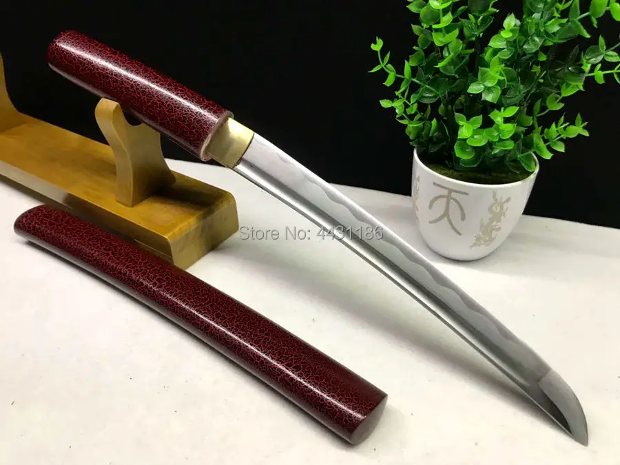 Полностью Tang лезвие из высокоуглеродистой стали Острый Танто меч Wakizashi Катана
