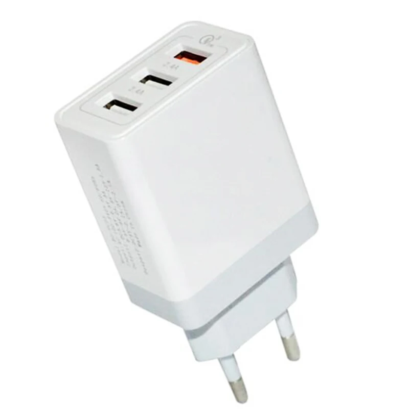 Быстрое быстрое 3 порта зарядное устройство QC 0 30 Вт USB концентратор настенное
