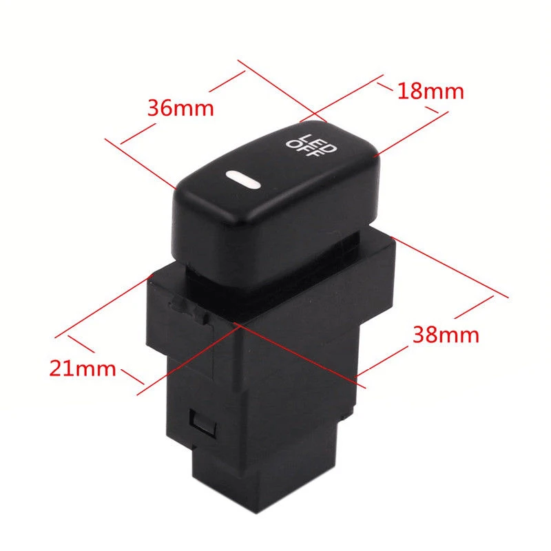 12V Черный ABS Автомобильный светодиодный светильник для тумана нажимной