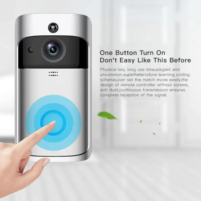 V5 визуальный WiFi умный дверной звонок 2 Way Talk 720 P камера переговорное устройство с