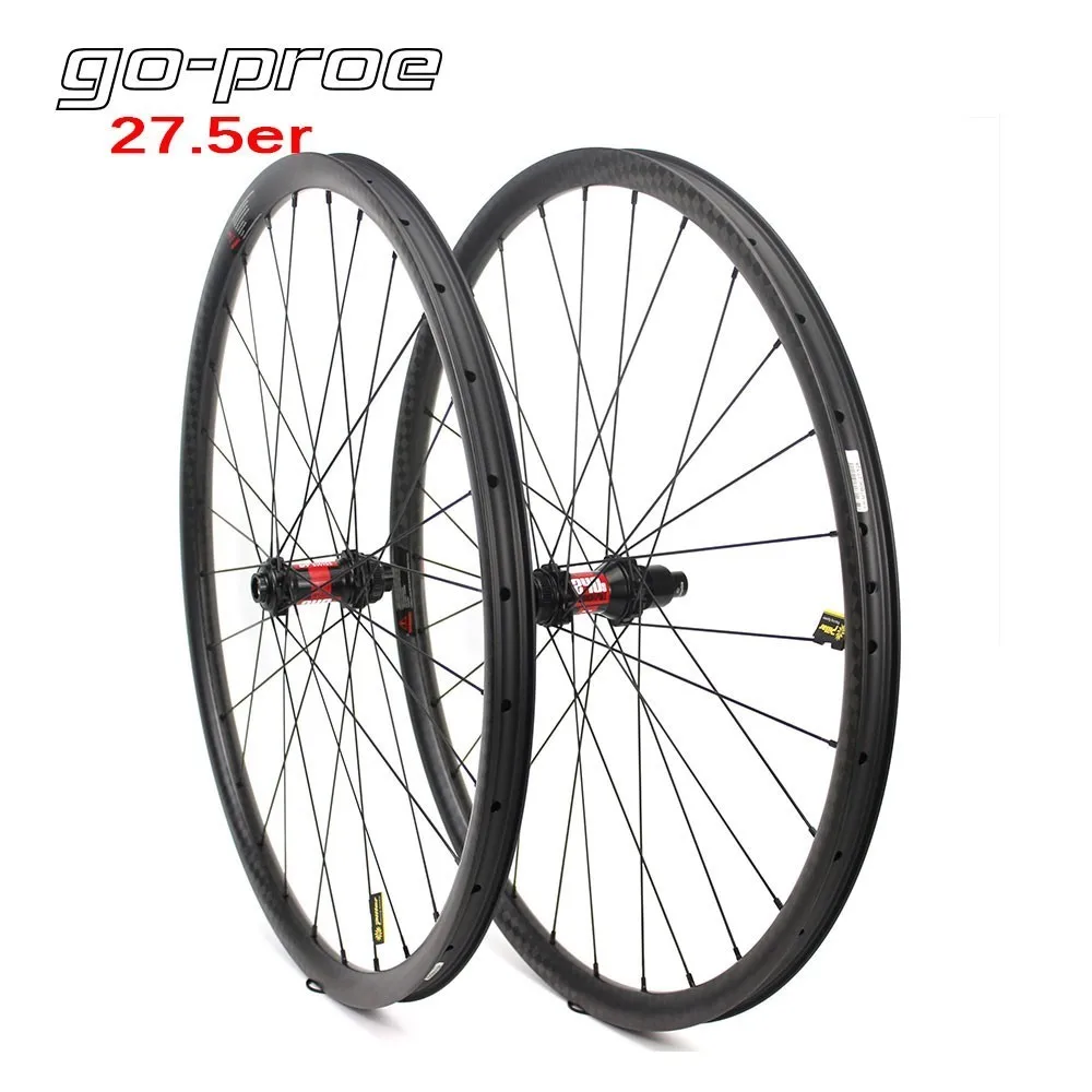 Go-proe 27,5 er 650B углеродная MTB велосипедная колесо 28,61*22 мм обод для колеса горного велосипеда с DT Swiss 240 Центральный замок ступицы или 6 болтов