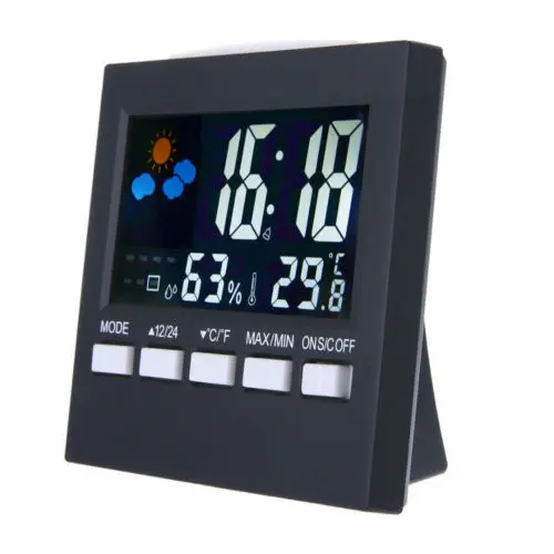 Digital Display Thermometer humidity Clock LCD Alarm Date Weather Temperature Humidity Induction Multifunction Clocks | Дом и сад
