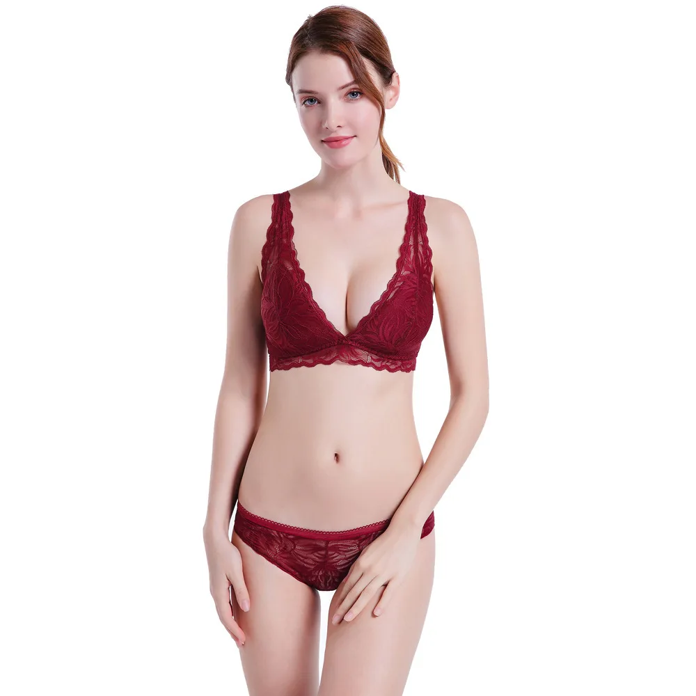 Комплект нижнего белья новые бюстгальтеры с кольцом из стали треугольная чашка