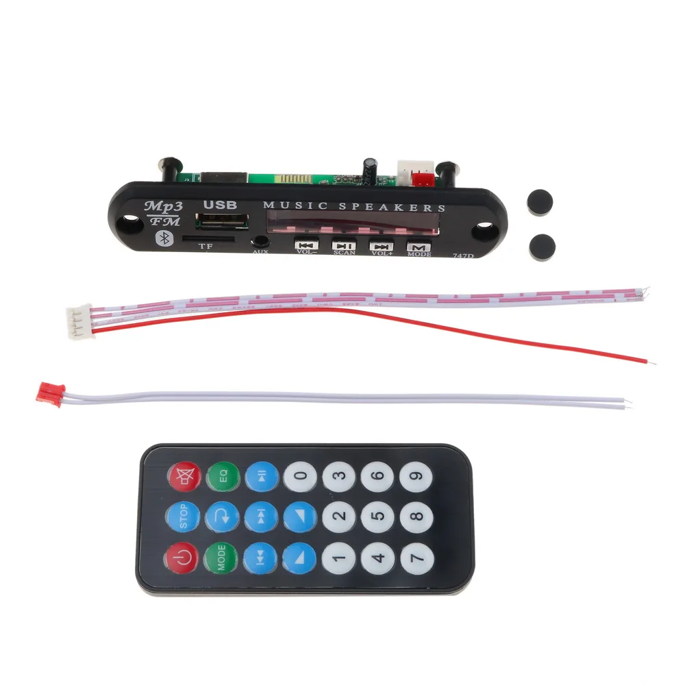 Kebidu 12V Wireless Bluetooth MP3 WMA Decoder Board USB TF FM Radio Player Audio Module For Car Accessories With Remote | Электроника