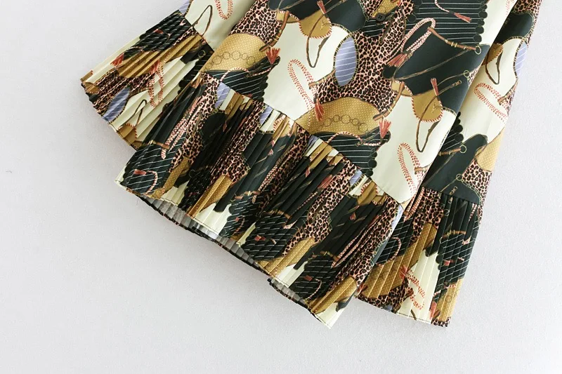 VOGUEIN Новая женская винтажная плиссированная блузка с расклешенными рукавами и