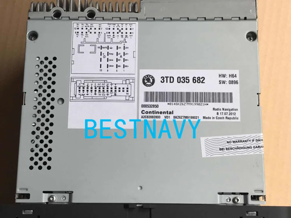 Бесплатная идентификация 3TD 035 682 автомобильная навигация RNS510 радио светодиодный