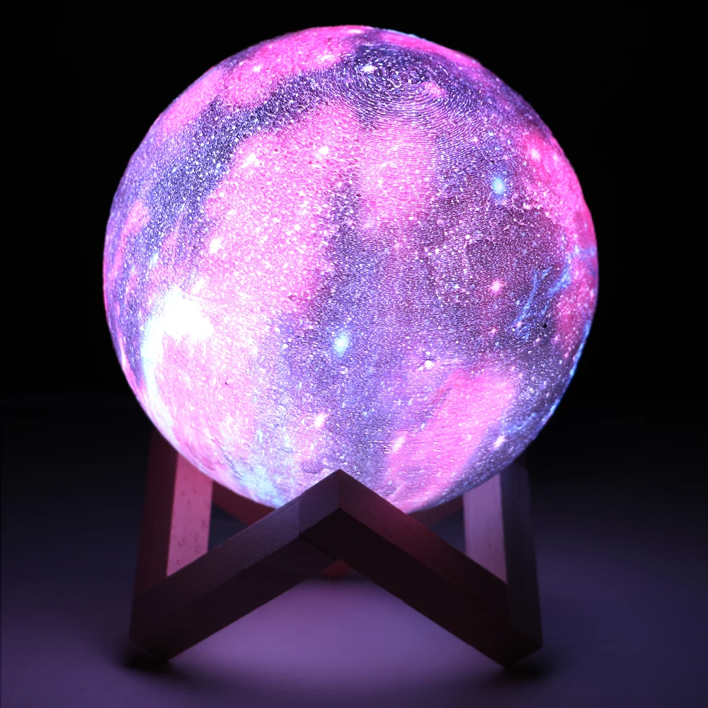 

3D Print Star Moon Lamp LED Galaxy Lamp 3/16 Color Change Touch Remote Control LED Night Light Home Decor Creative Kids Gift
