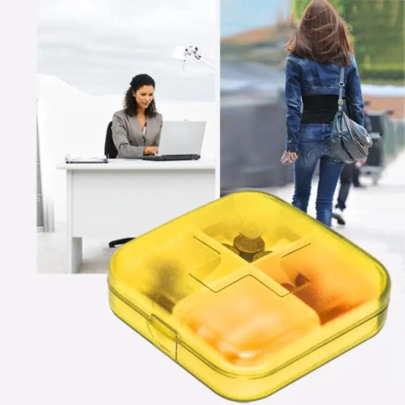 4 Grids/6 Grids Mini Portable Pill Box Drug Tablets Case Medicine Container Organizer Jewelry Storage | Красота и здоровье
