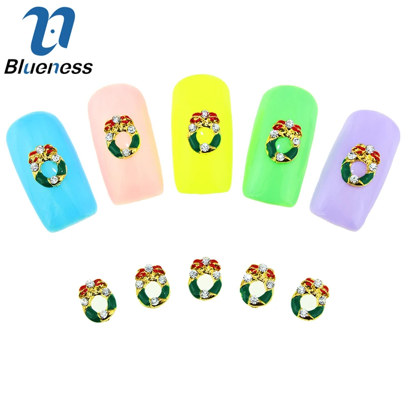 Blueness 10 шт./лот блестящие прозрачные украшения стразы на ногти Рождественский