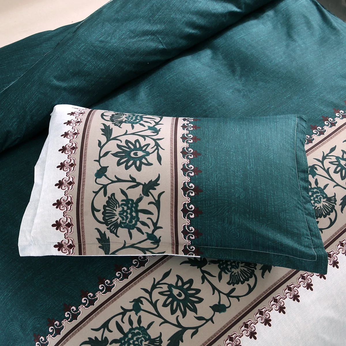 Bohemia style Duvet Cover plain color pattern retro 2/3pcs Sets Soft Polyester Bed Linen Flat Pillowcase | Дом и сад
