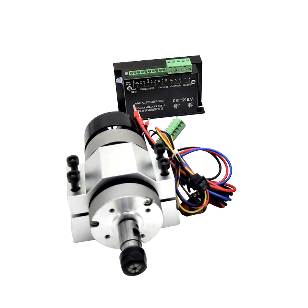 

400W ER11 Chuck CNC Brushless Spindle Motor with Driver Speed Controller and Clamp DIY Engraving Machine Accessories Set
