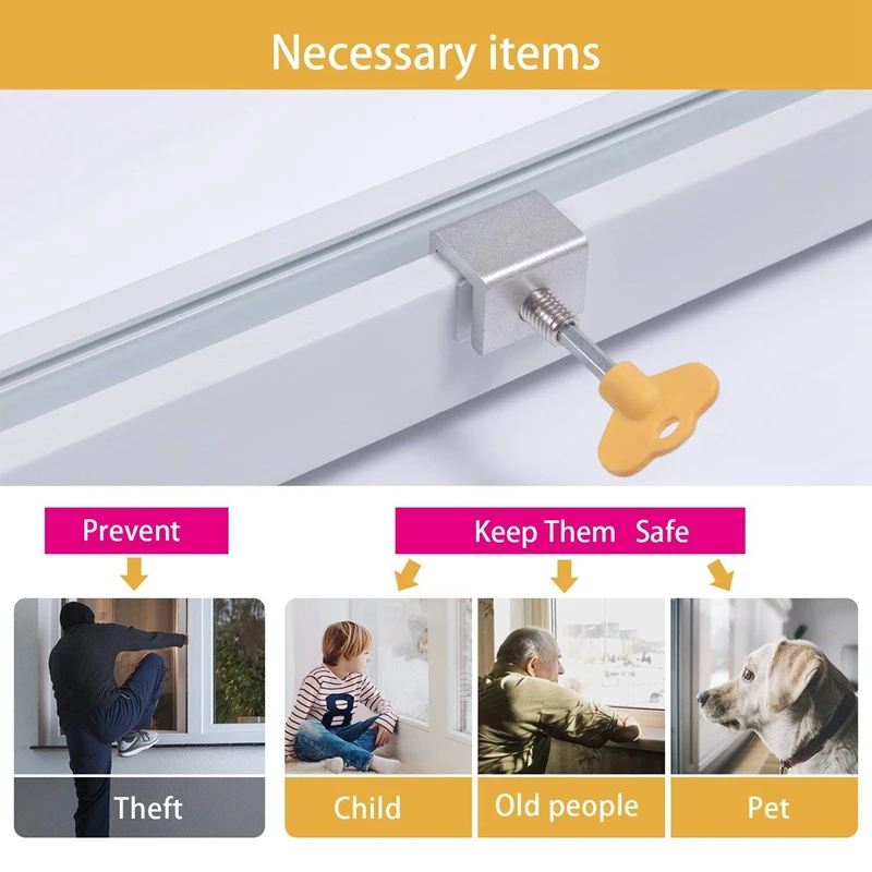 6 шт. регулируемые замки для раздвижных окон замок безопасности из алюминиевого