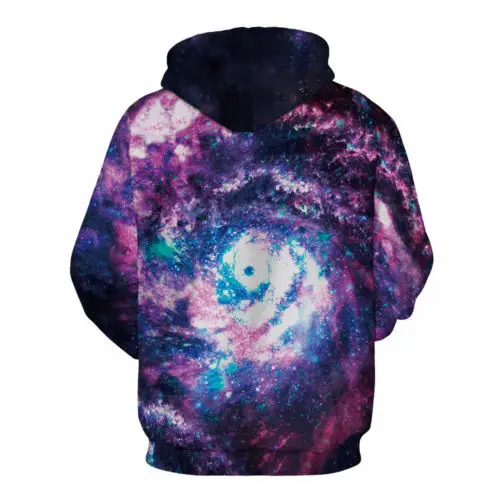Funny Printed 3D Men Hooded Sweatshirts Autumn Winter Hoodies Galaxy Night Pullover Fashion Casual Coat Outwear | Мужская одежда