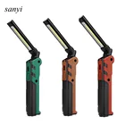 Многофункциональная СВЕТОДИОДНАЯ Лампа рабочего освещения 2019 с COB матрицей, мощный фонарик с USB-зарядкой и перезаряжаемой батареей, рабочий магнисветильник фонарь с задним фонарем