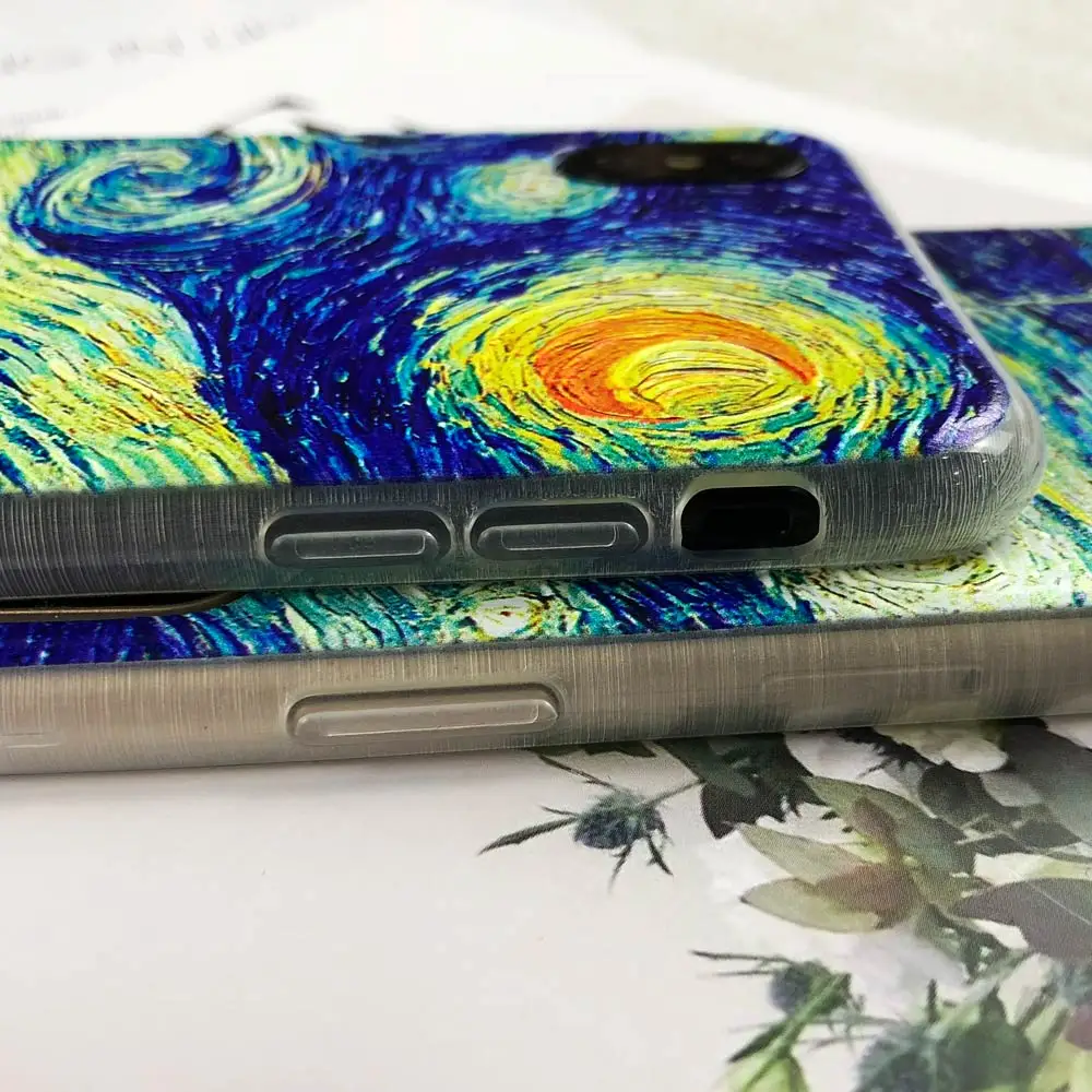 CASEIER 3D рельефный чехол для iPhone 8 7 6S 6 Plus X XR XS Max 5 5S SE TPU Звездная ночь серфинг Чехлы