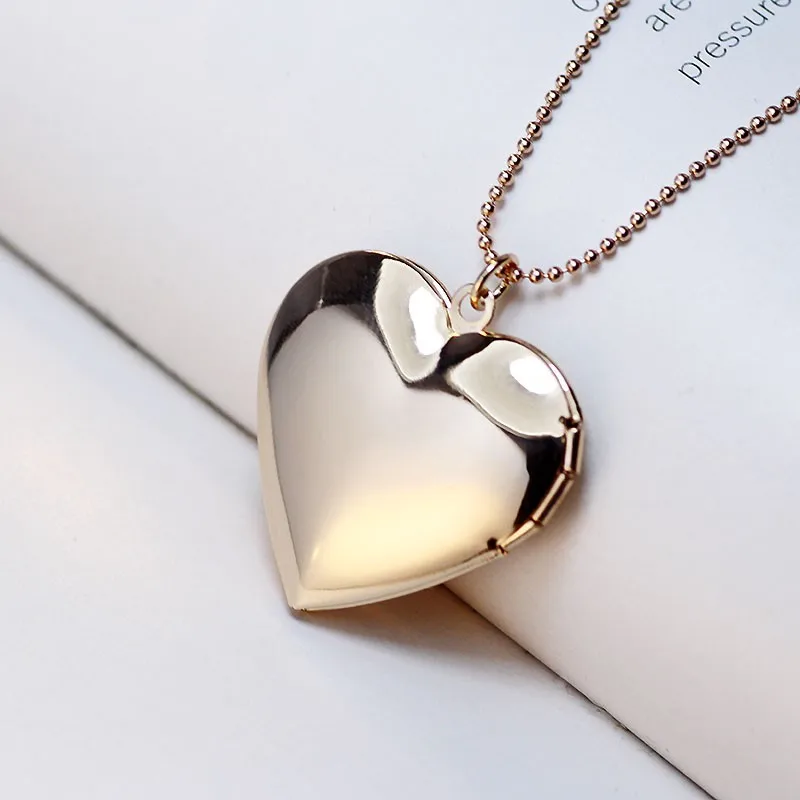 Locket Pendant Necklace Photo Frame Gold Silver Love Letter Jewelry Gifts YT-A60 | Украшения и аксессуары