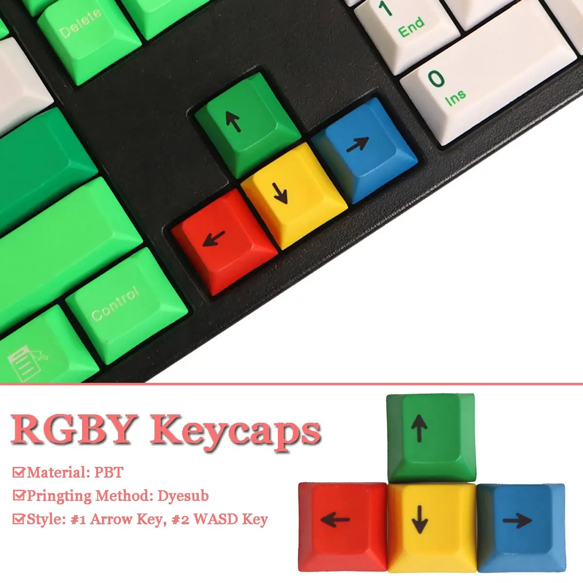 Набор ключей RGBY для OEM профиля 4 шт. цветные колпачки PBT Dyesub набор со