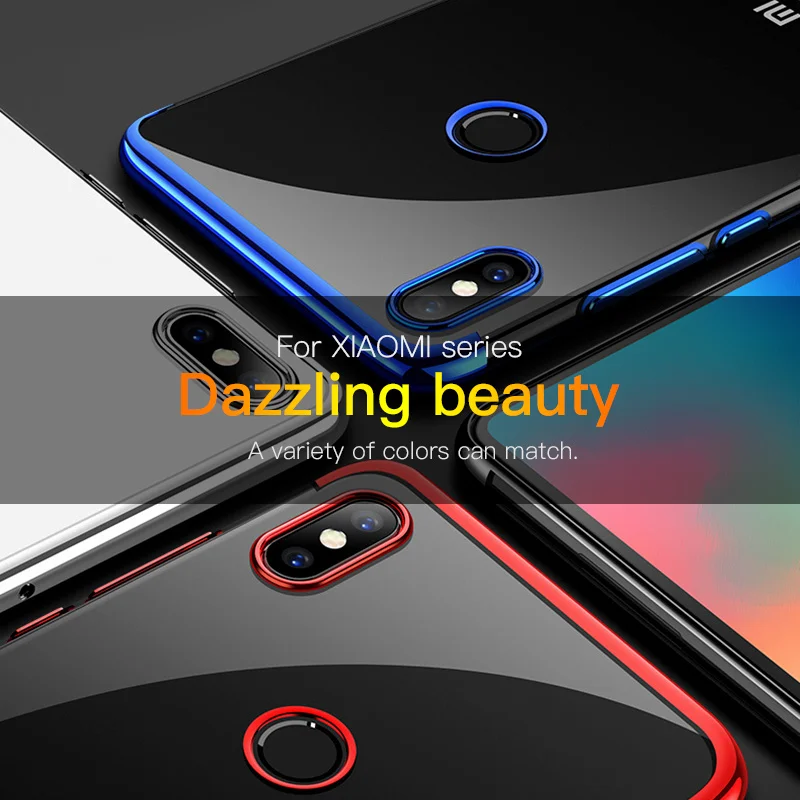 Прозрачный случай для Redmi Примечание 4 Note 5 Pro 4X 6Pro 6A Мягкий ТПУ чехол телефона Xiaomi