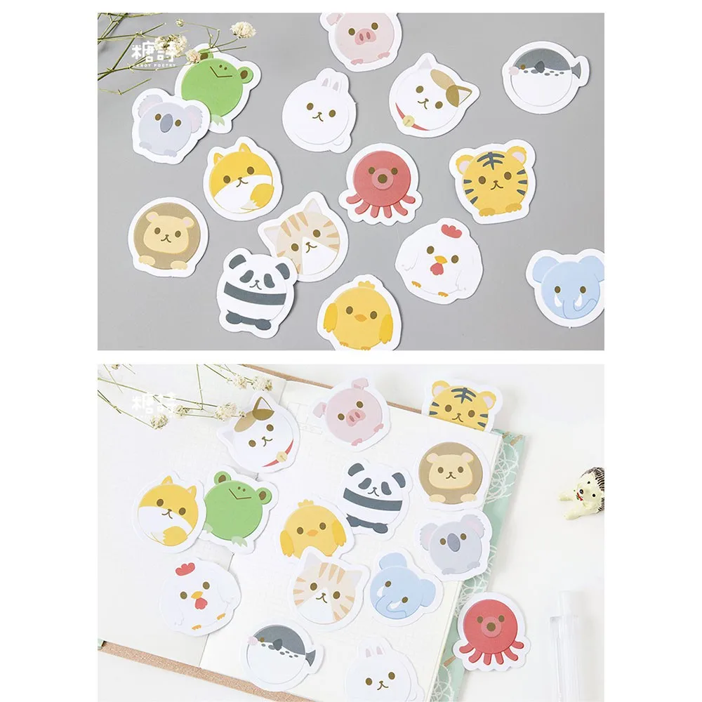 Office School Supplies Student 45Pcs Stickers Set Cute Stationery Journal Sticker DIY Scrapbooking Puppy For Agenda 2019 Planner |