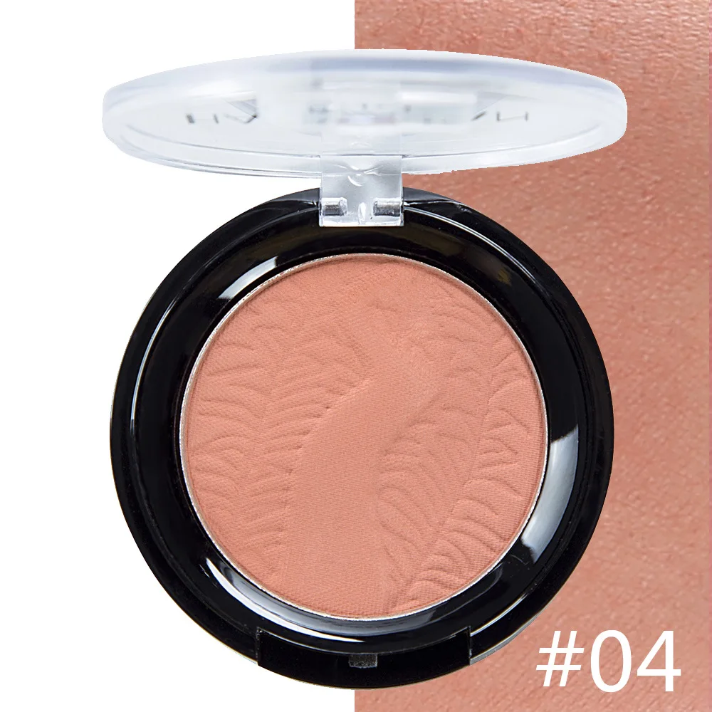 Женщины леди мягкие натуральные румяна порошок глянцевый шикарный макияж